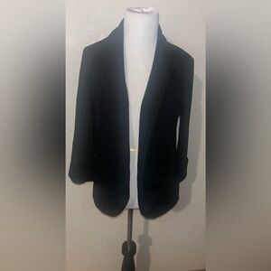LC Lauren Conrad Black Open-Front Blazer